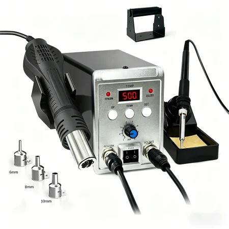 8586 2-in-1 Digital Soldering & Hot Air Rework Station
