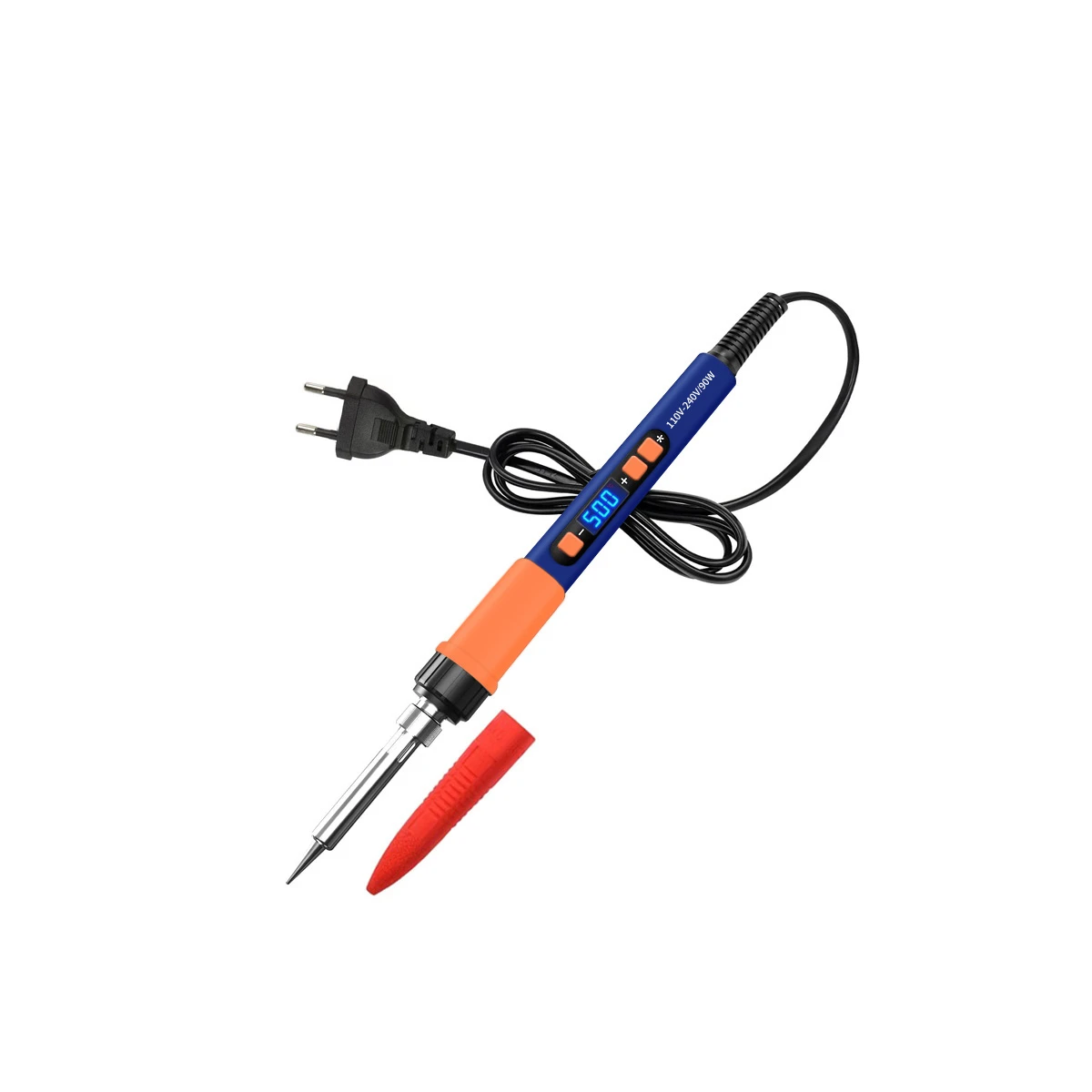 Soldering iron with digital temperature display