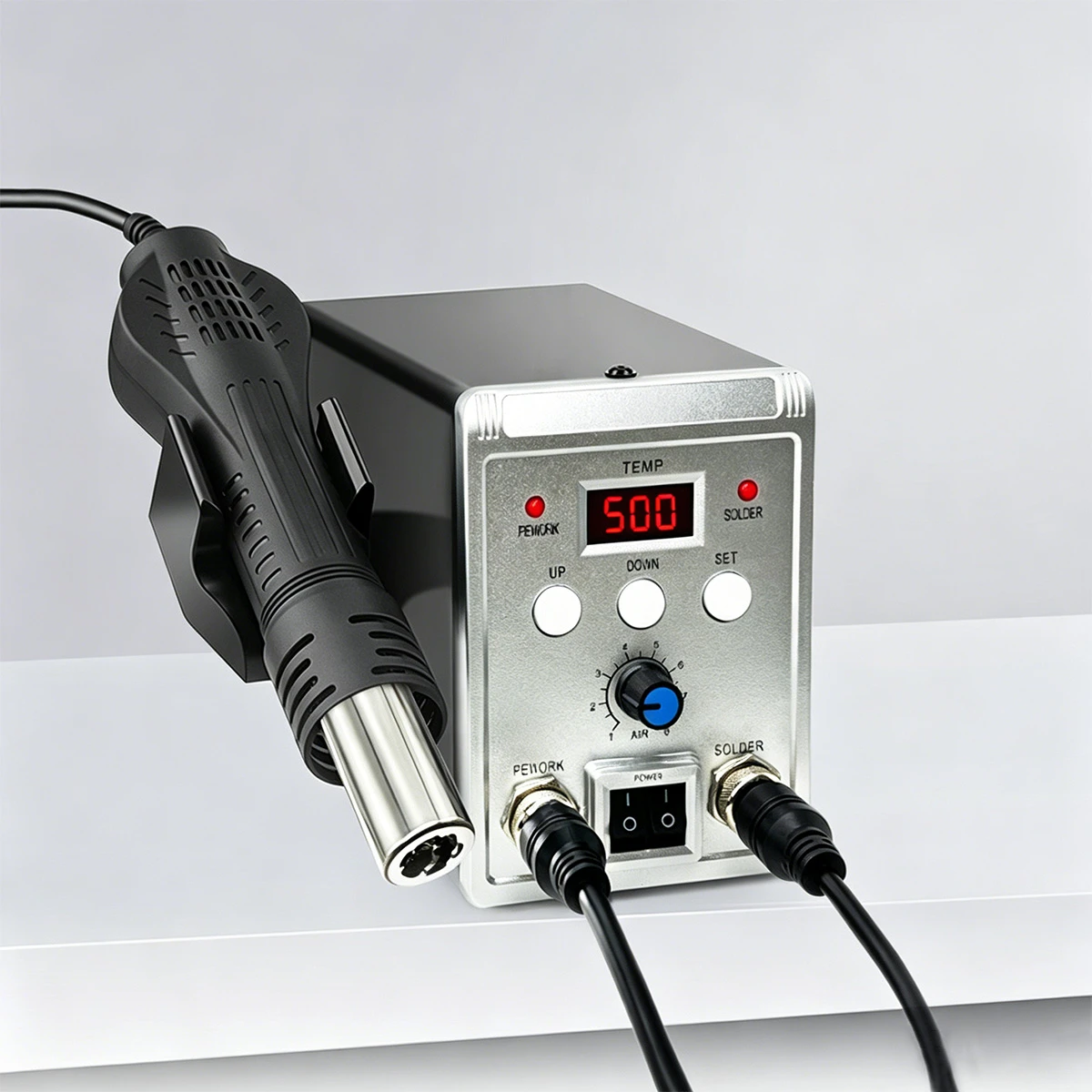 2-in-1 digital soldering and hot air station