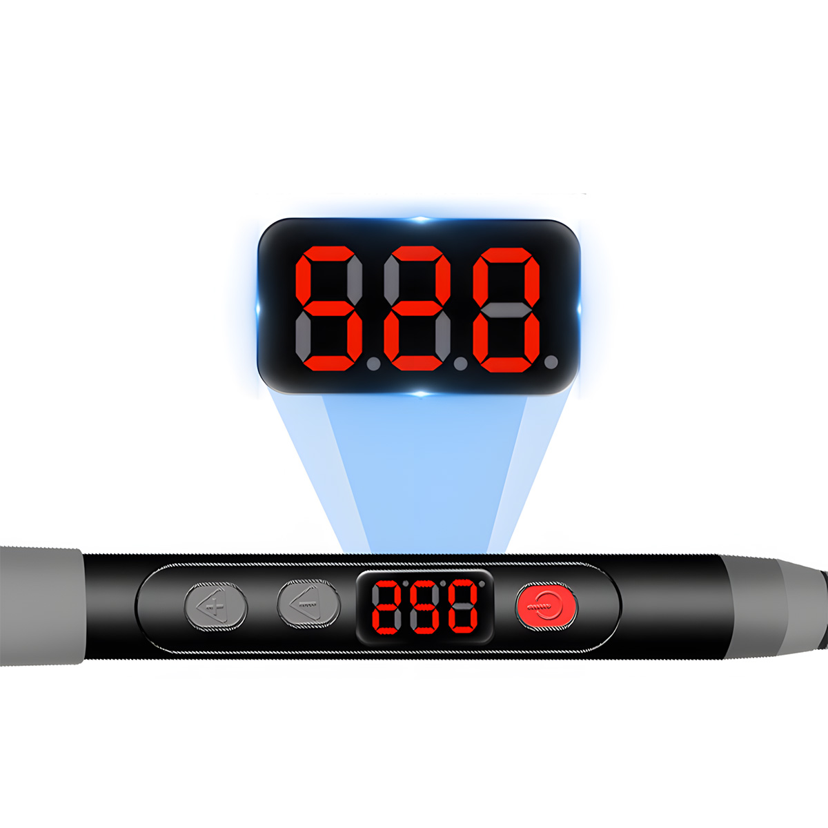 Digital soldering iron with adjustable temperature