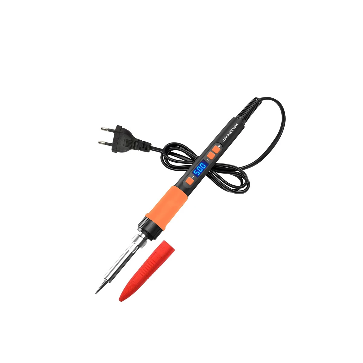 Soldering iron with digital temperature display