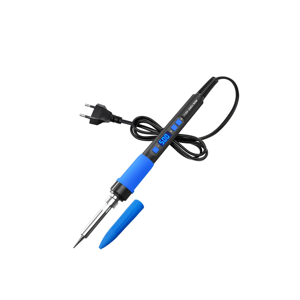 Soldering iron with digital temperature display