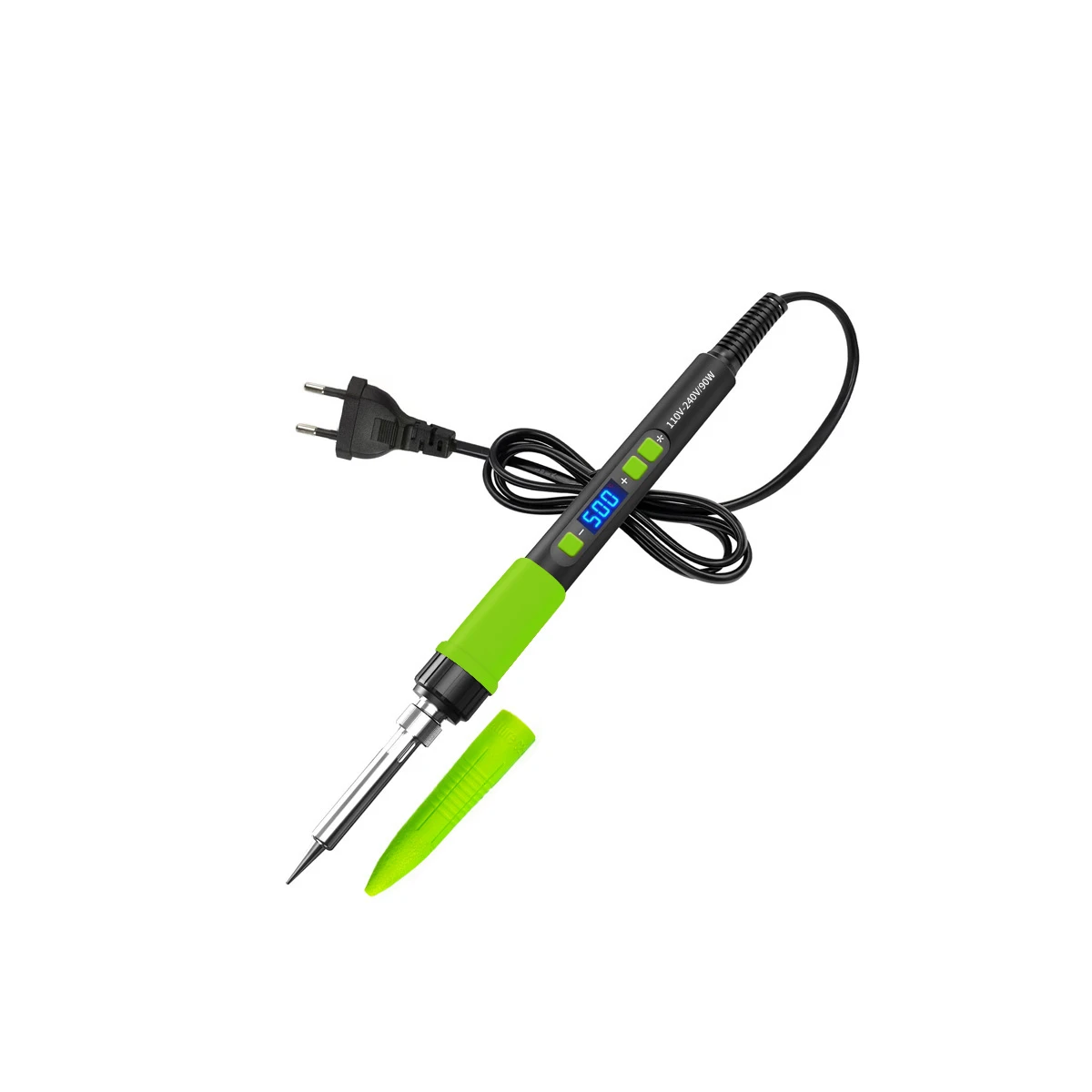 Soldering iron with digital temperature display
