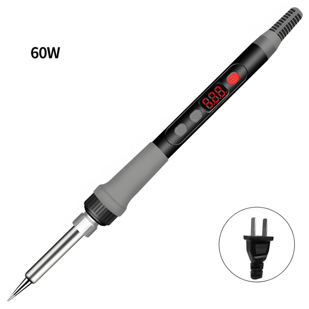 Digital soldering iron with adjustable temperature