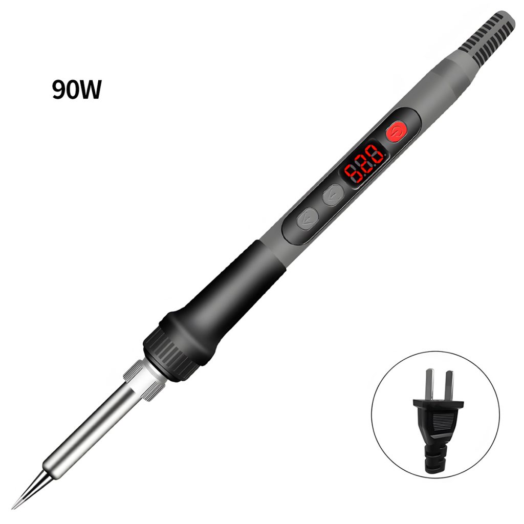 Digital soldering iron with adjustable temperature