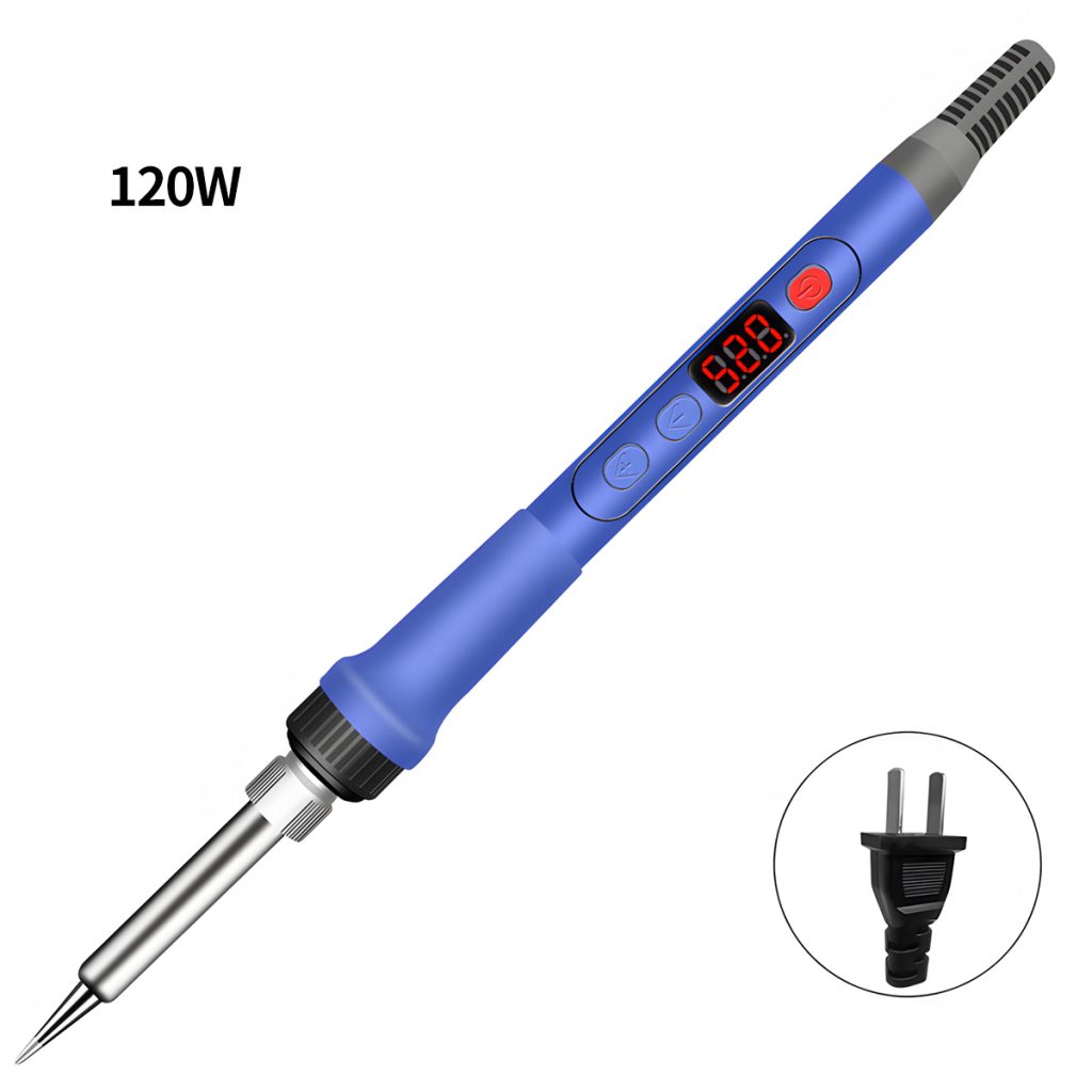 Digital soldering iron with adjustable temperature