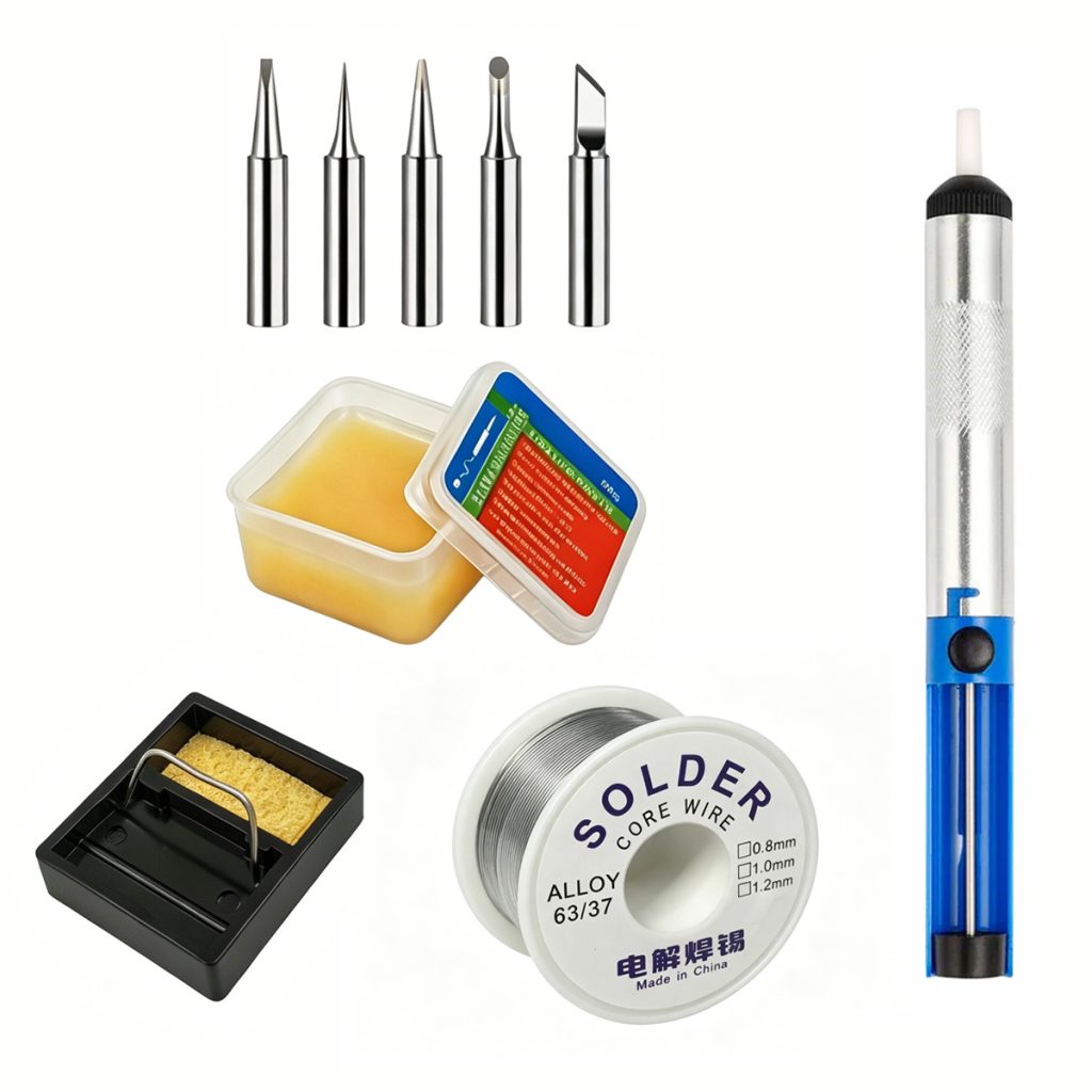 Soldering iron accessory kit detail