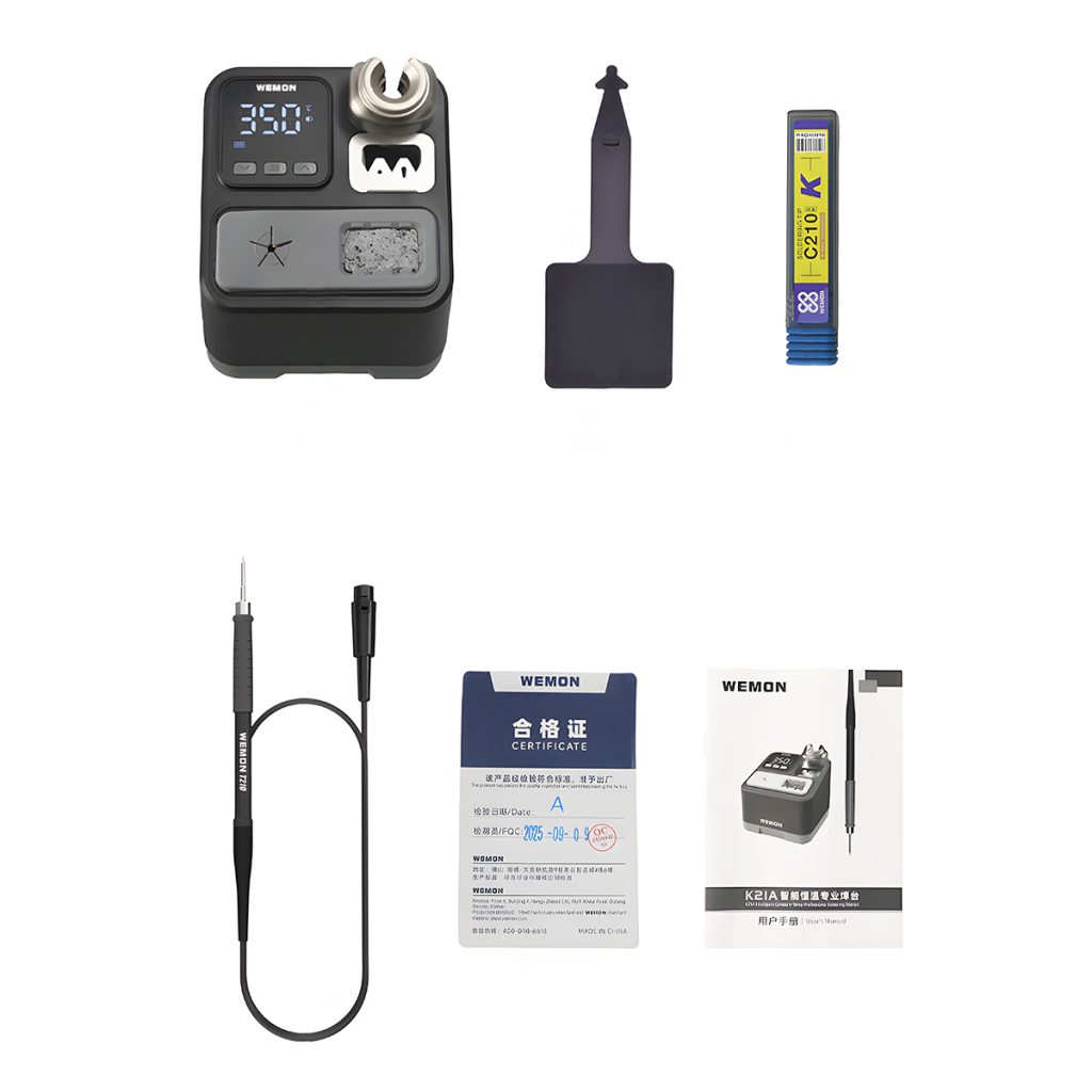 K21A soldering station detail with T210 handle