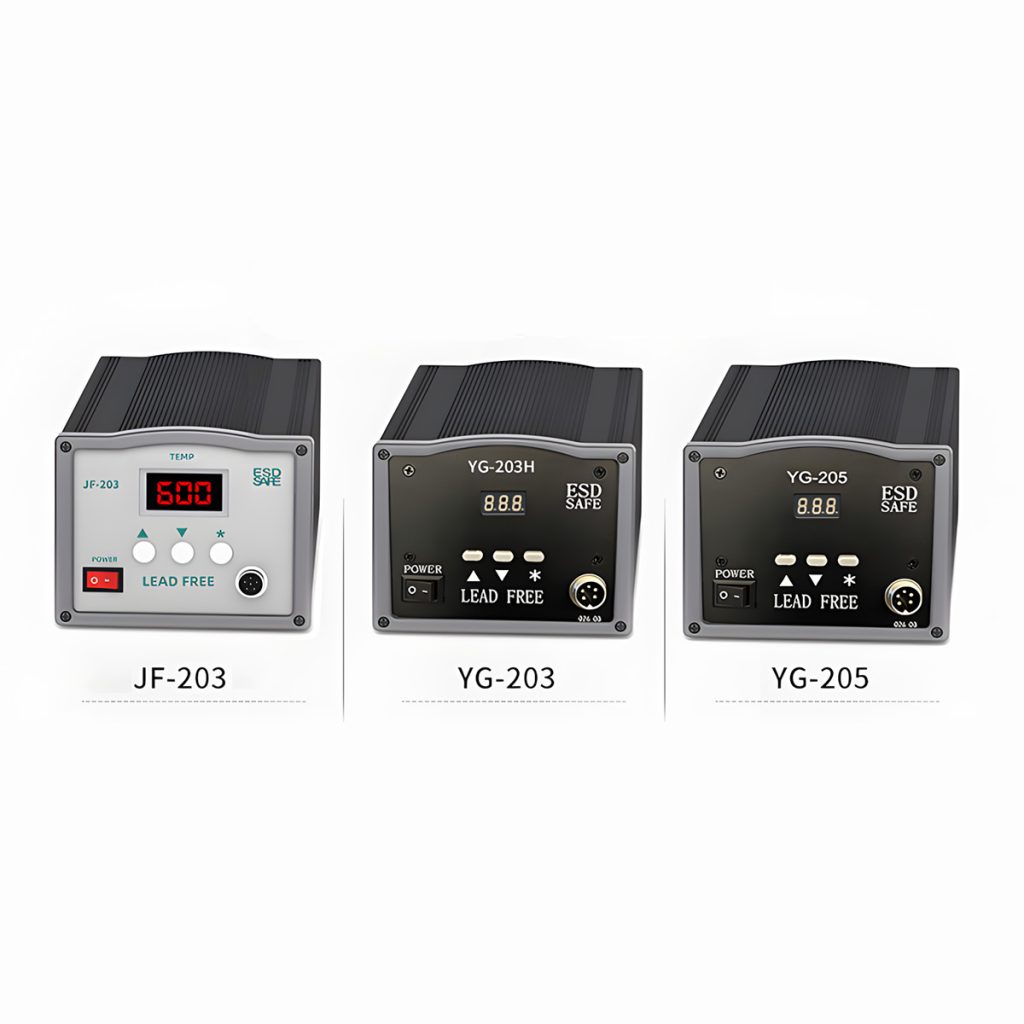 Soldering station with induction heating detail