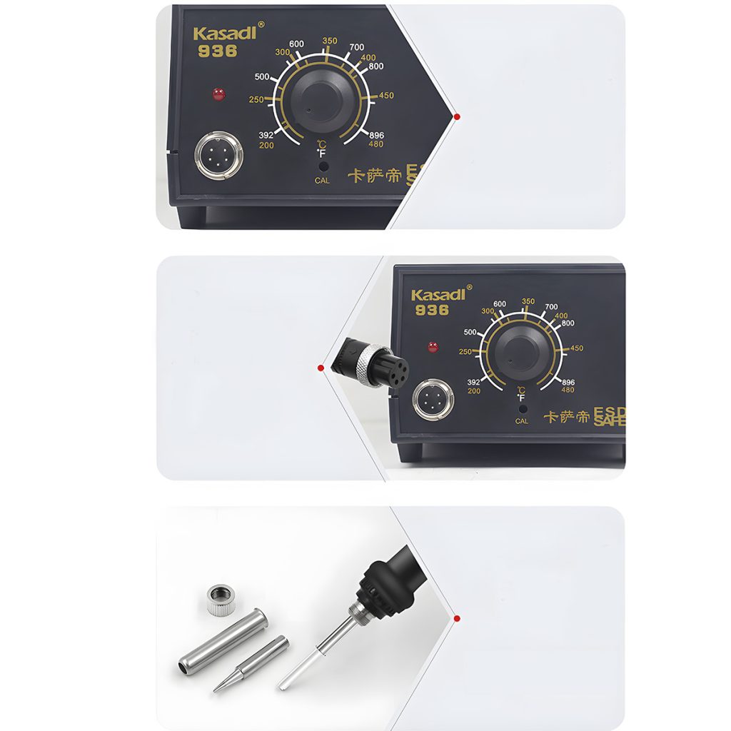 Soldering station with temperature dial