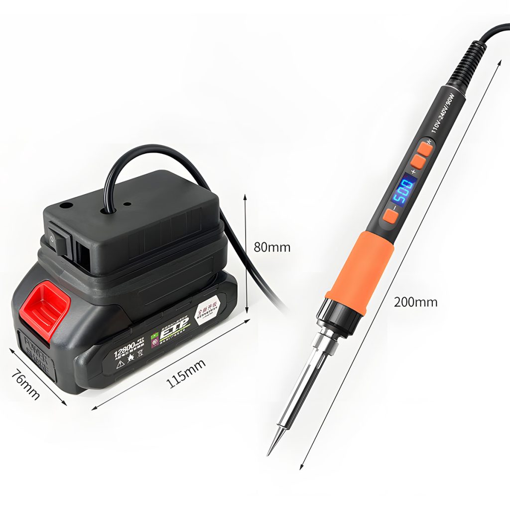 21V 90W cordless soldering iron detail