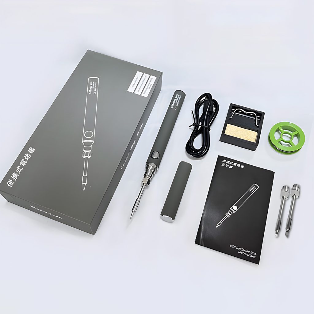 8W USB soldering iron detail, 510 connector
